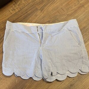 Lilly Pulitzer Blue and White Striped High Waist Shorts